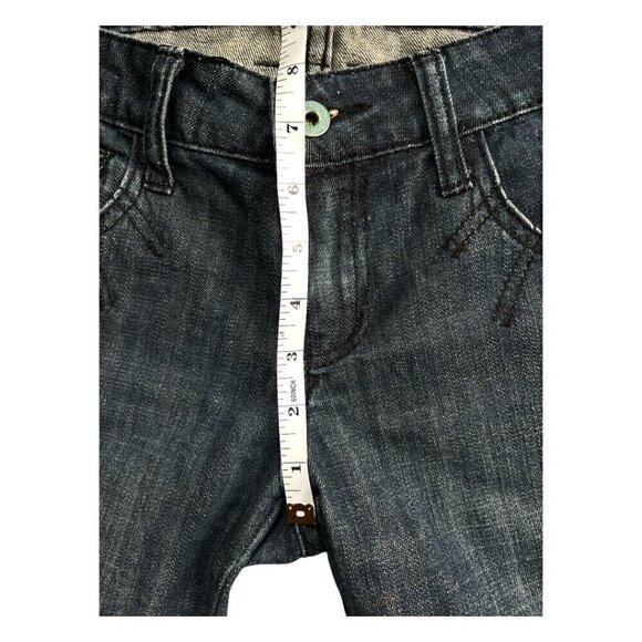 Antik Denim Embroidered Embellished Straight Leg Low Rise Dark Wash Jeans Sz 28 - Picture 13 of 16